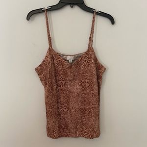 NWT a new day brown giraffe print camisole tank S